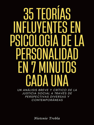 cover image of 35 Teorías Influyentes en Psicología de la Personalidad en 7 Minutos Cada Una
